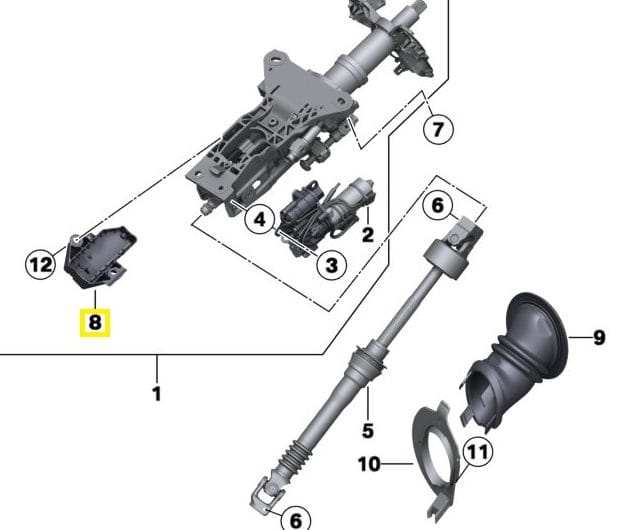 BMW blokada kolumny kierownicy 32306786922